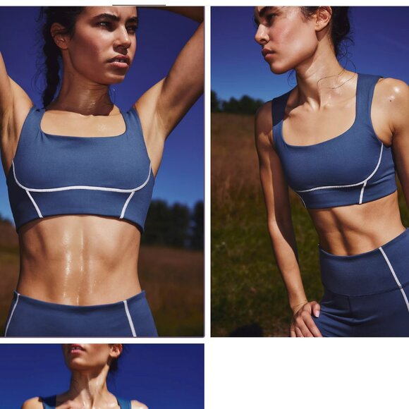 NWT Free People Movement You're A Peach Sports Bra in Skyline Size XS - Picture 1 of 5